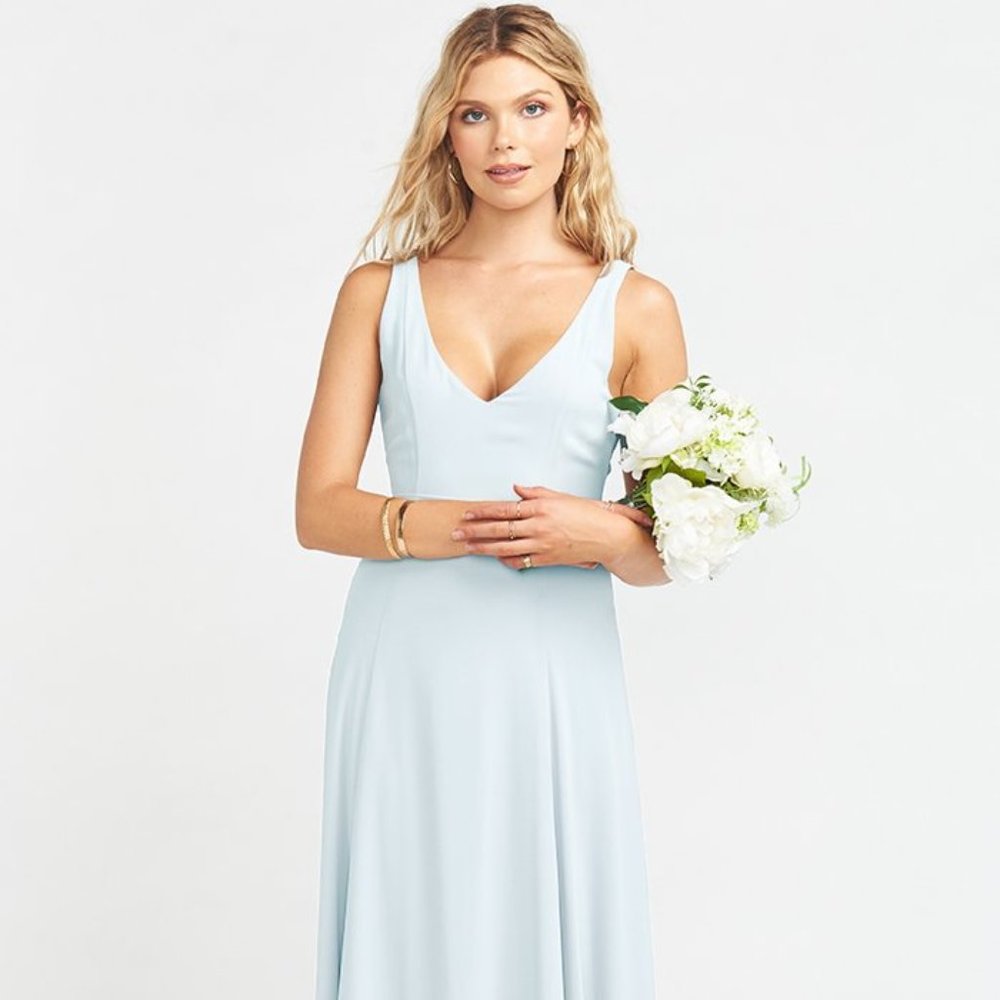 Jenn Maxi Dress Size XL Icy Blue Chiffron